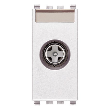 Presa TV-RD-SAT DIRETTA compatibile Vimar Eikon tipo 20300.01.B bianco