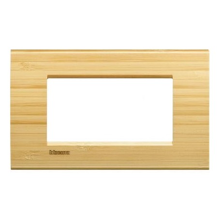 Placca 4 posti bamboo  Bticino LNA4804LBA  Living-light- tech