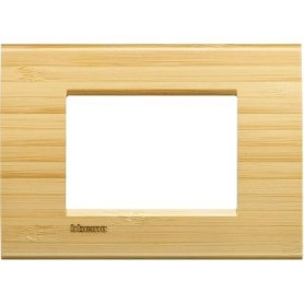 Placca 3 posti bamboo  Bticino LNA4803LBA  Living-light-...