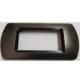 Placca 4 posti Grigio scuro titanium Compatibile con...