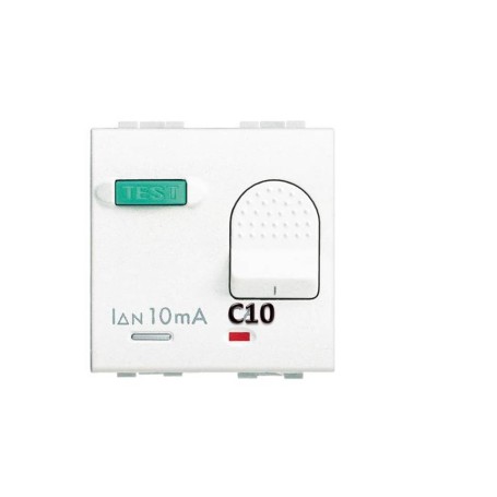 Magnetotermico differenziale 10A bticino light N4305/10 1P+N 10A 3kA 10mA