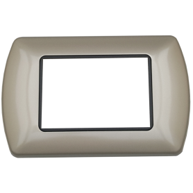 Placca 3 posti Oro satinato Compatibile con Bticino...