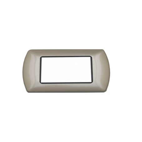 Placca 4 posti Oro satinato Compatibile con Bticino Living tipo l4804os
