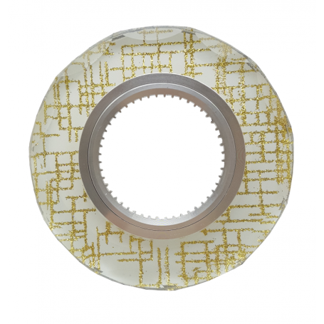 Porta Faretto tondo vetro oro fisso controsoffitto glitter Lampadine led GU10