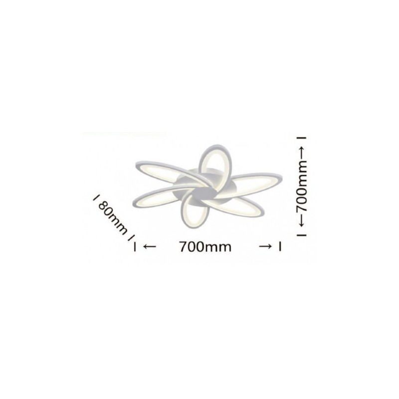 Lampadario da soffitto a led 6 luci cerchi...