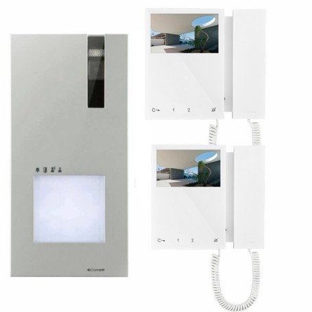 Kit videocitofono bifamiliare comelit 2 fili 8461m