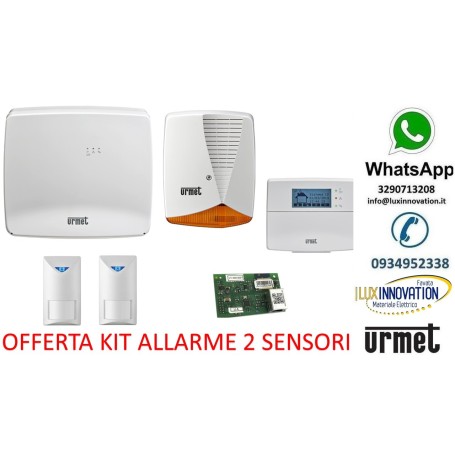 KIT ALLARME ANTIFURTO URMET 6 LINEE CON TASTIERA URMET 1068