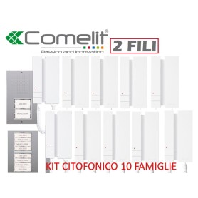 kit citofono dieci famiglie comelit 2 fili kca2061 10...