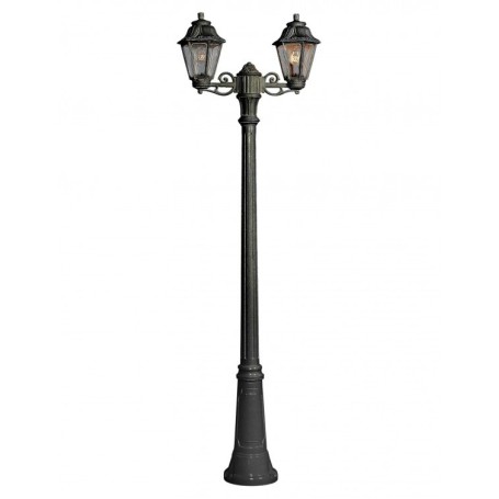 PALO DA GIARDINO DOPPIO LANTERNA RESINA CONTRO SALSEDINE NO RUGGINE E27 FUMAGALLI