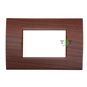 Placca legno scuro living light quadra 3 posti...