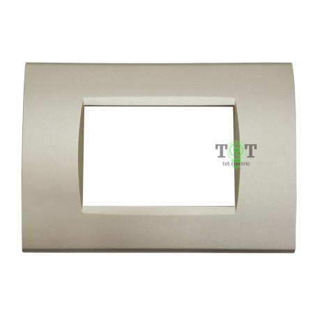 PLACCA 7 POSTI CHAMPAGNE BTICINO LIVING LIGHT COMPATIBILE