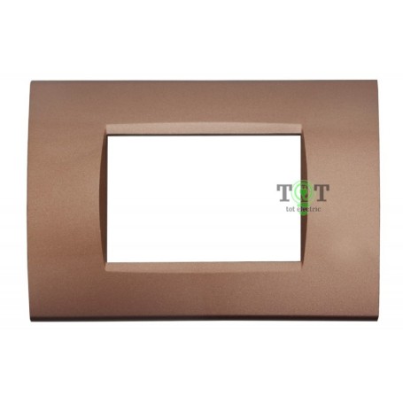 PLACCA 4 POSTI BRONZO BTICINO LIVING LIGHT COMPATIBILE