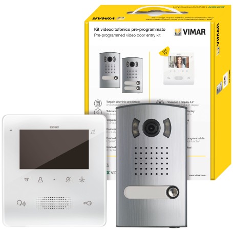 Kit videocitofono monofamiliare elvox 7558/E 2F+ Tab 4,3 vivavoce
