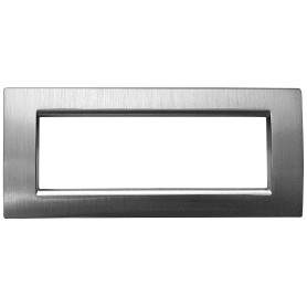 Placca compatibile vimar idea cromo satinato 6 posti...