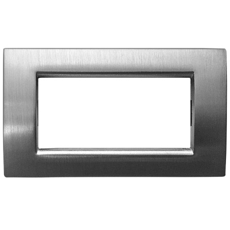 Placca compatibile vimar idea cromo satinato 4 posti metallo 2000/4-cs