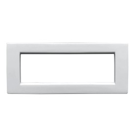 Placca compatibile vimar idea bianco 6 posti metallo 2008/6
