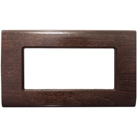 Placca compatibile vimar idea colore legno noce 4 posti...