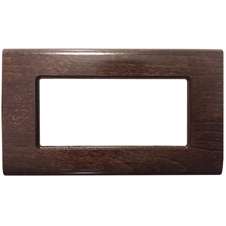 Placca compatibile vimar idea colore legno noce 4 posti in legno 2014/4