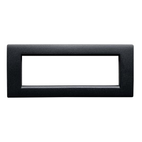Placca compatibile vimar idea colore nero goffrato 6...