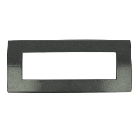 Placca acciaio scuro 7 posti compatibile con Vimar Arkè tipo 19657.72