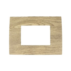 Placca legno chiaro  3 posti compatibile con Vimar Arkè