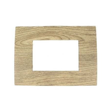 Placca legno chiaro  3 posti compatibile con Vimar Arkè