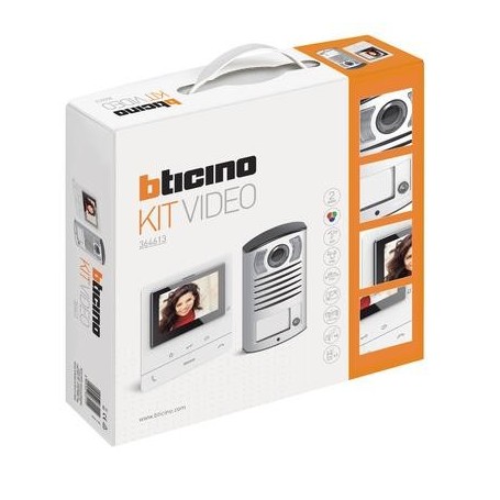 KIT VIDEOCITOFONO VIVAVOCE MONOFAMILIARE BTICINO 364613 CLASSE 100V16B E PULSANTIERA LINEA 2000