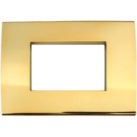 Placca ORO LUCIDO  3 posti compatibile con Vimar Arkè...