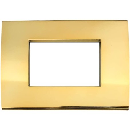 Placca ORO LUCIDO  3 posti compatibile con Vimar Arkè TIPO 19653.07