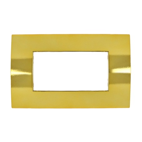 Placca ORO LUCIDO  4 posti compatibile con Vimar Arkè TIPO 19654.07
