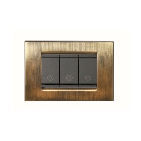 Placca compatibile vimar idea bronzo satinato 3 posti...
