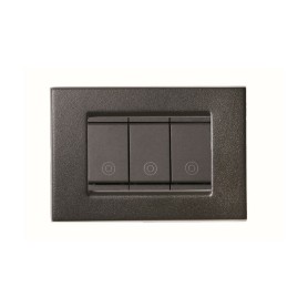 Placca compatibile vimar idea colore nero goffrato 3...