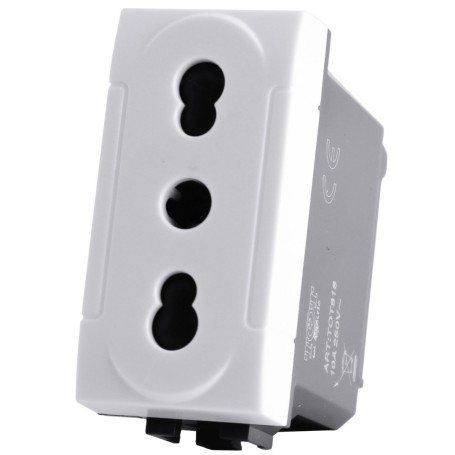 Presa bipasso compatibile con Bticino Living Light Tipo N4180 bianco