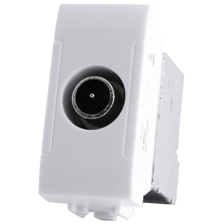 Presa tv antenna passante compatibile con Bticino Living bianco