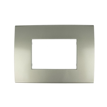 Placca TITANIO  3 posti compatibile con Vimar Arkè