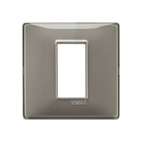 Placca 1M Reflex cenere scatola rotonda Vimar Plana 14641.40