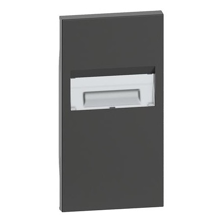 Cover per lampada segnapasso 2 moduli, nera kg71 bticino living now