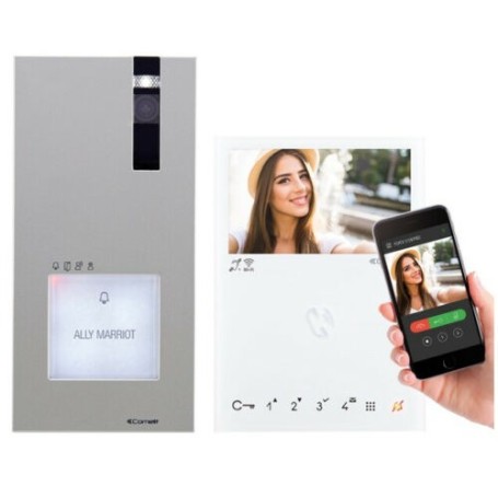COMELIT 8451V KIT VIDEOCITOFONO WIFI MONOFAMILIARE QUADRA E MINI VIVAVOCE KIT