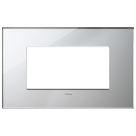 Placca 4 moduli, cristallo, argento ghiaccio vimar 22654.75