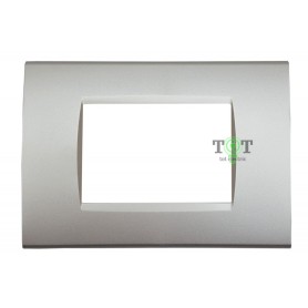 Placca 3 posti Living light bticino silver compatibile...