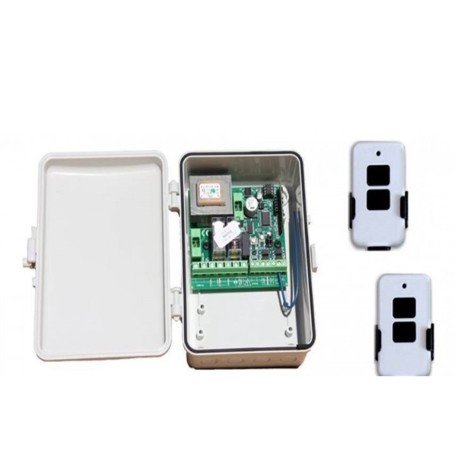 Kit centralina con telecomandi acm per automazione di serrande