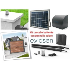 KIT AUTOMAZIONE CANCELLO CON PANNELLO SOLARE BATTENTE 2...