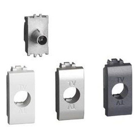 Presa coassiale passante terminale a 10dB compatibile con bticino Living Light tipo LN4202P10