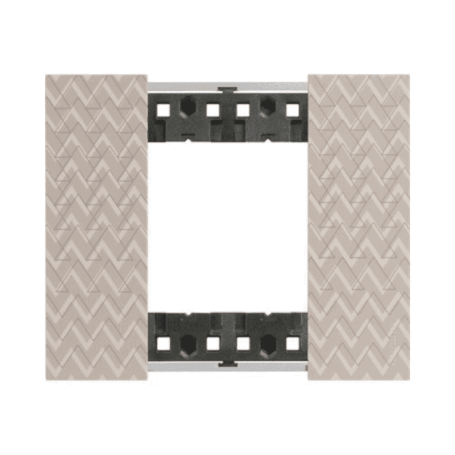 PLACCA  2 POSTI OPTIC BTICINO LIVING NOW KA4802MM