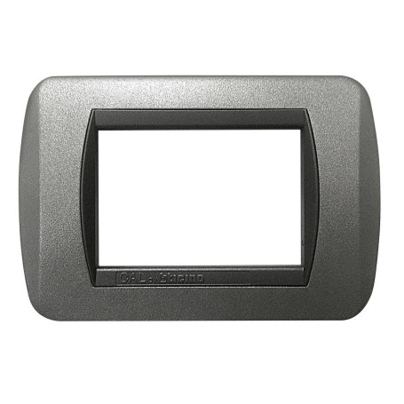 Placca 3 posti grigio ardesia Compatibile con Bticino Living la panoramica 683