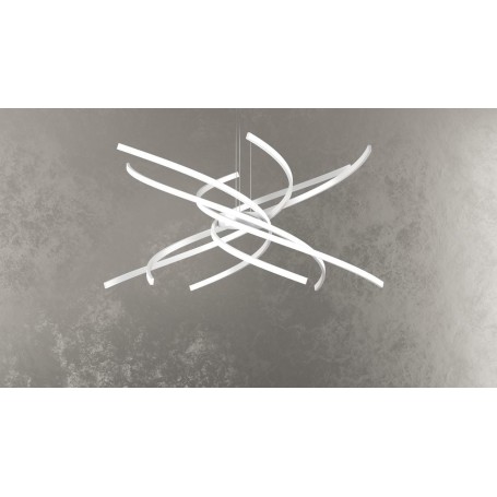 Lampada  a sospensione TORNADO 1163/S80N-BI Led 69W colore BIANCO luce naturale  Top Light