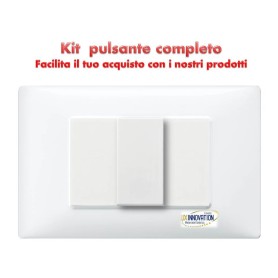 Pulsante relè completo monoblocco con placca bianca...