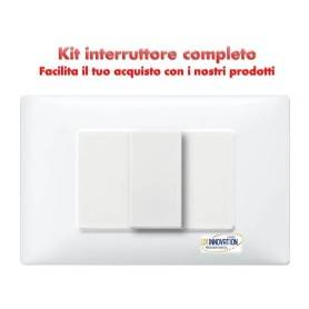 Interruttore completo monoblocco con placca bianca...