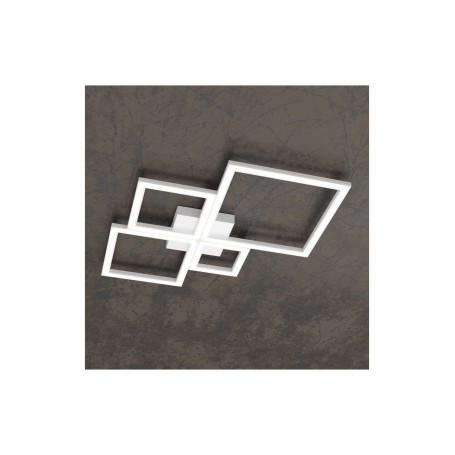 Plafoniera moderna  Four Squares  1162/50-BI Led 69W  colore BIANCO Top Light