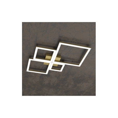 Plafoniera moderna  Four Squares 1162/50-OB Led 69W  colore ORO BRUNITO  Top Light